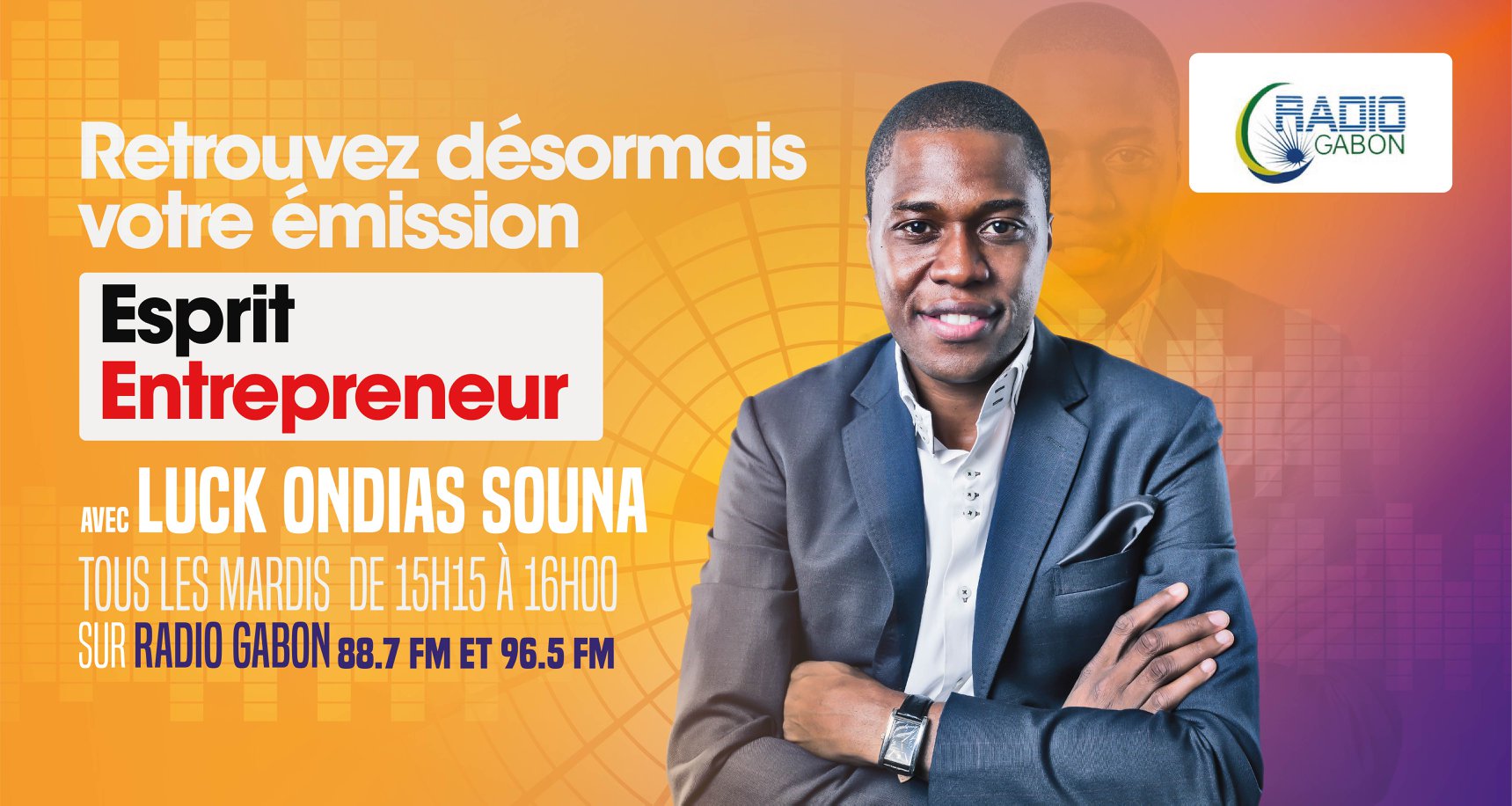 Affiche émission Esprit Entrepreneur sur Radio Gabon